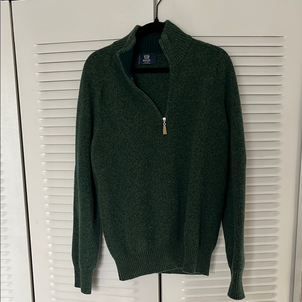 Green Half-Zip Women's Sweater
